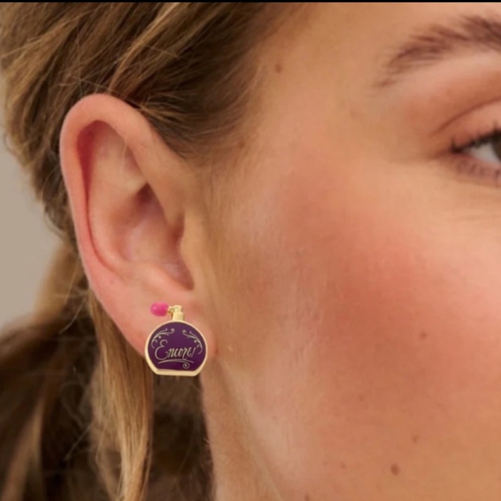 Kate Spade on points Encore perfume. Small stud Earrings - Picture 2 of 7